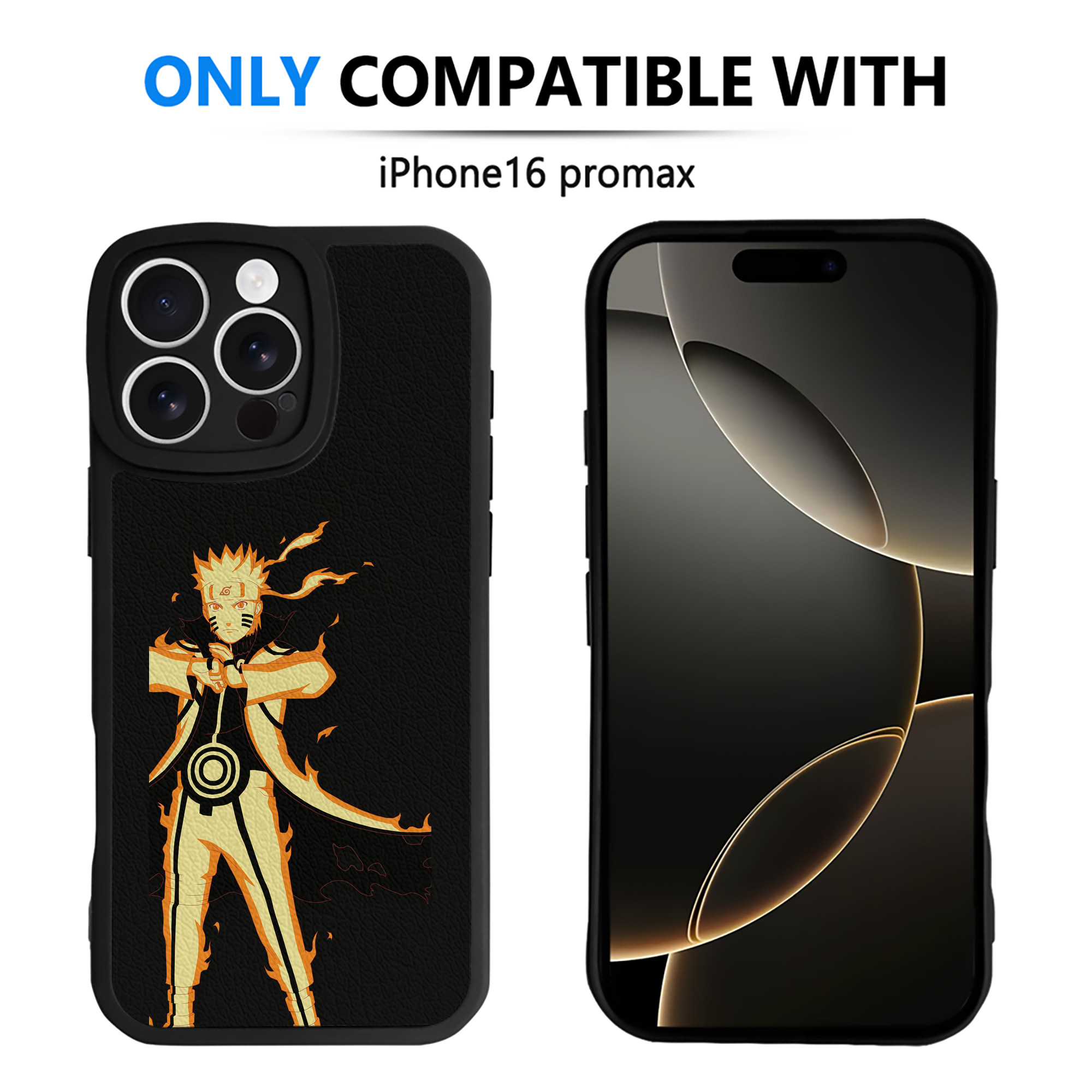 （画像用） NARUTO -ナルト- うずまき ナルト Uzumaki Naruto 【iPhone 16シリーズ対応】シリコンスマホケース（レザー調） 材質：シリコン